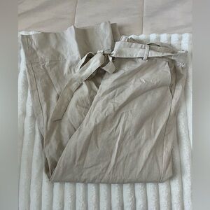 NWT Joie Light Beige Paper Bag Pants